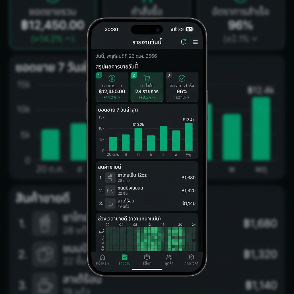 หน้ารายงาน Dashboard